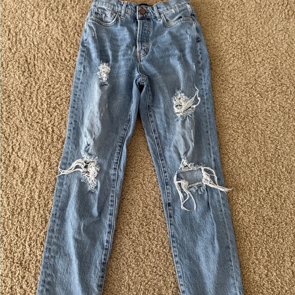 BDG Denim - BDG Blue Boyfriend Jeans with Distressed Details